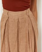 Jupe 100% Lin Anna camel
