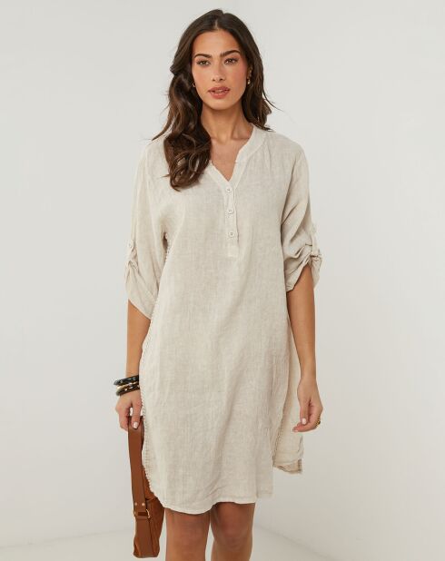 Robe 100% Lin Capucine beige