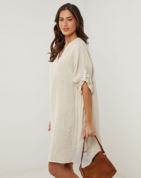 Robe 100% Lin Capucine beige