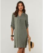 Robe 100% Lin Capucine vert kaki