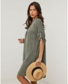Robe 100% Lin Capucine vert kaki