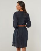 Robe 100% Lin Capucine bleu marine