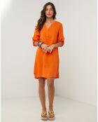 Robe 100% Lin Capucine orange