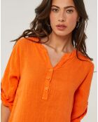 Robe 100% Lin Capucine orange