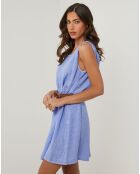 Robe 100% Lin Clémentine bleu indigo