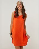 Robe 100% Lin Clémentine orange