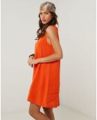 Robe 100% Lin Clémentine orange