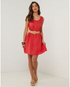 Robe 100% Lin Clémentine rouge