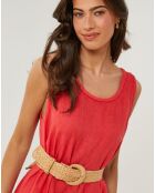Robe 100% Lin Clémentine rouge