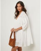 Robe 100% Lin Sarah blanche