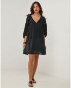 Robe 100% Lin Sarah noire