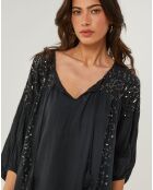 Robe 100% Lin Sarah noire