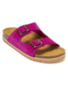 Mules en Velours de Cuir Alberto violettes