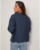 Veste 100% Lin Louise bleu marine