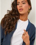 Veste 100% Lin Louise bleu marine
