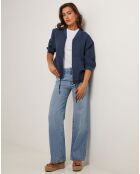 Veste 100% Lin Louise bleu marine