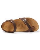 Sandales en Cuir Elisa marron foncé