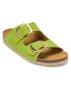Mules en Velours de Cuir Alberto vertes
