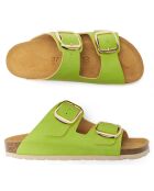 Mules en Velours de Cuir Alberto vertes