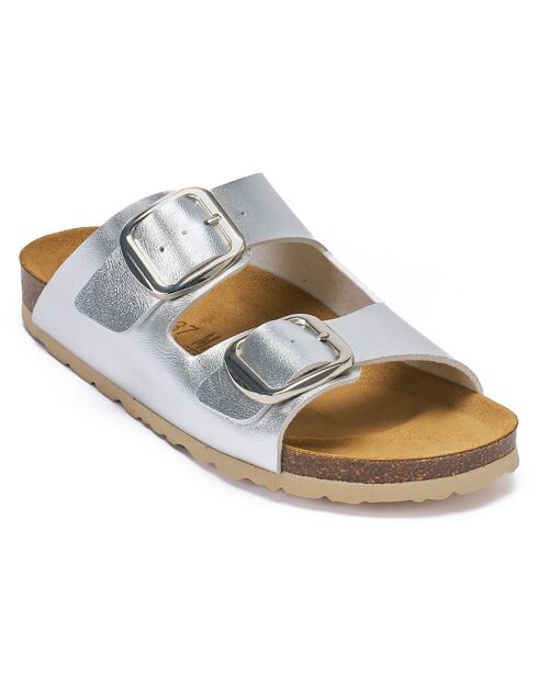 Mules Alberto argentées