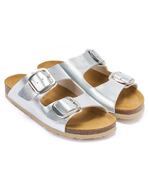 Mules Alberto argentées