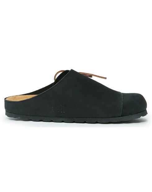 Sabots en Velours de Cuir Ester noirs