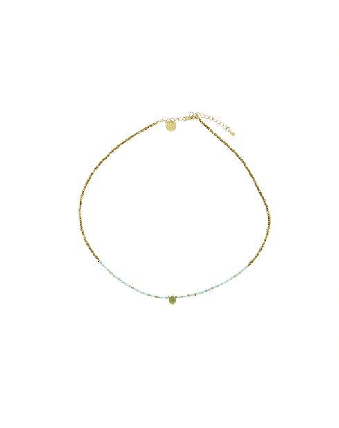 Collier Gabrielle turquoise doré