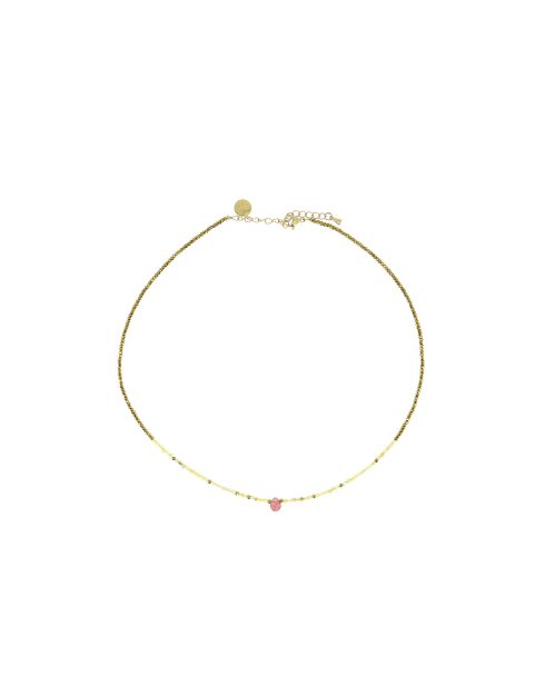 Collier Gabrielle turquoise rose/doré