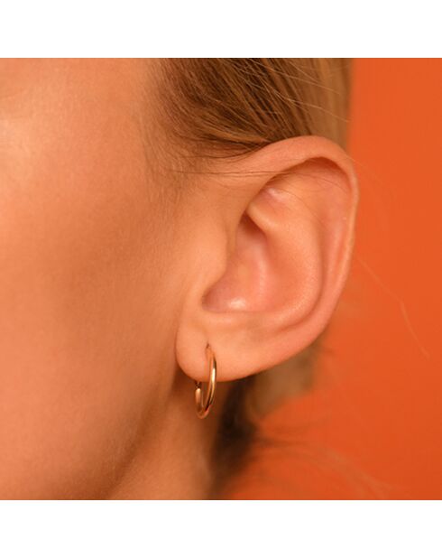 Boucles d'oreilles Créoles Simplicité or jaune - 11 mm