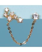 Boucle d'oreille unitaire  Sweet Linl or jaune