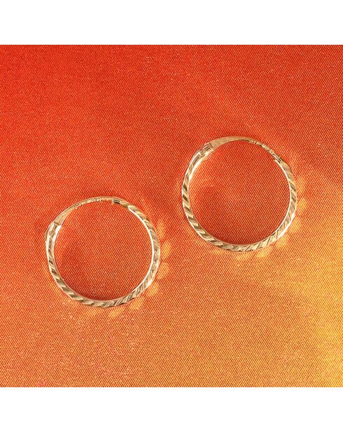 Boucles d'oreilles Créoles Twistées or jaune
