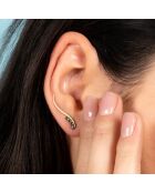 Boucles d'oreilles Lines Saphirs 0.25 ct or jaune