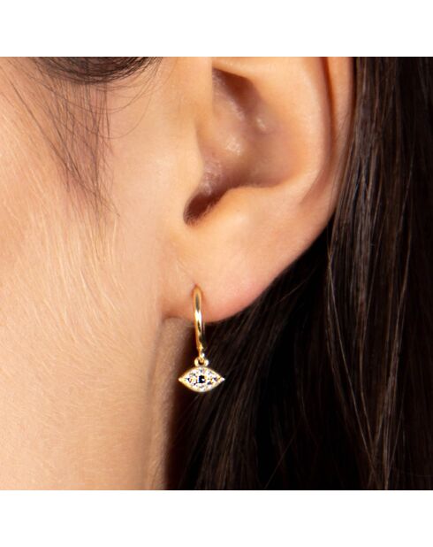 Boucles d'oreilles Annabelle Zircone or jaune - 8 mm