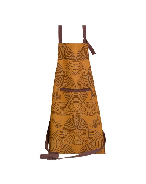 Tablier de cuisine recyclé Etna ambre - 72x85 cm