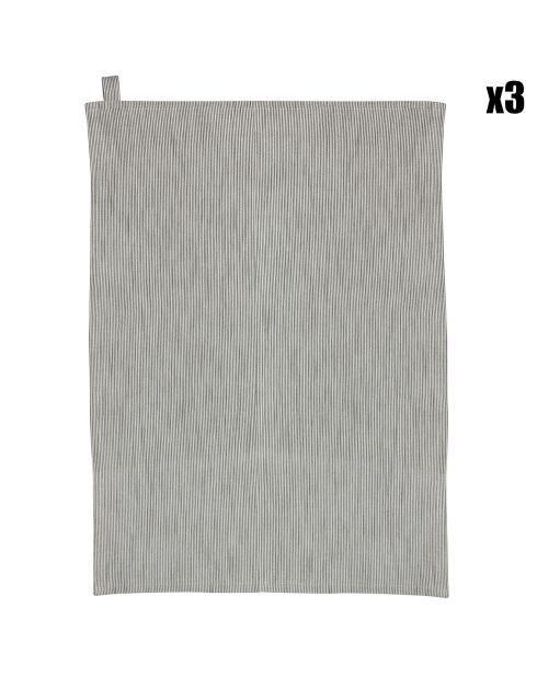 3 Torchons en Coton Bio Moana naturel - 50x70 cm