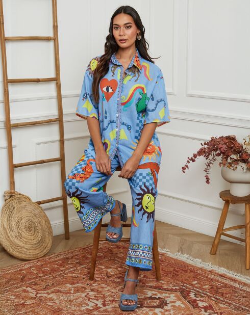 Chemise Dandra bleue