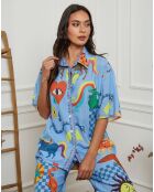 Chemise Dandra bleue