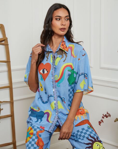 Chemise Dandra bleue
