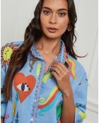Chemise Dandra bleue