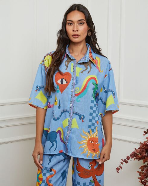 Chemise Dandra bleue