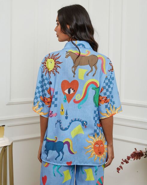 Chemise Dandra bleue
