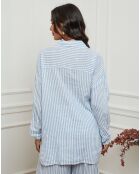 Chemise 100% Lin Godel bleu ciel