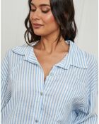 Chemise 100% Lin Godel bleu ciel