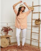 Chemise 100% Lin Godel orange