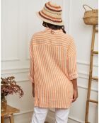 Chemise 100% Lin Godel orange