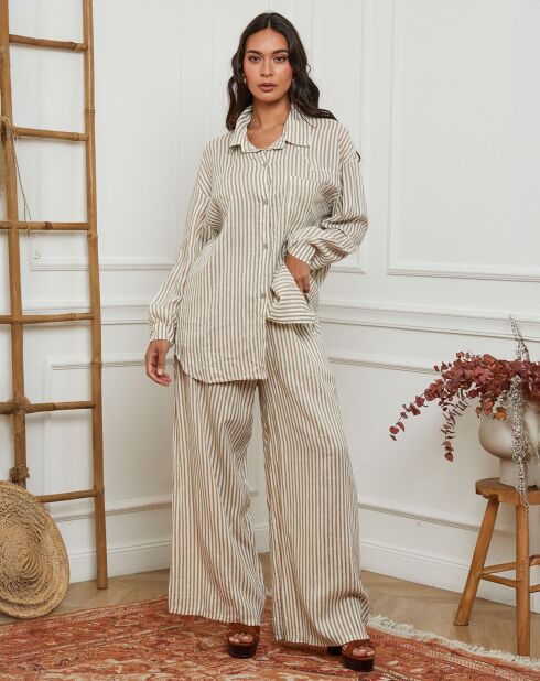 Chemise 100% Lin Godel taupe