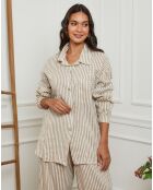 Chemise 100% Lin Godel taupe