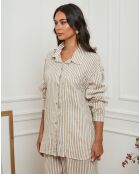 Chemise 100% Lin Godel taupe