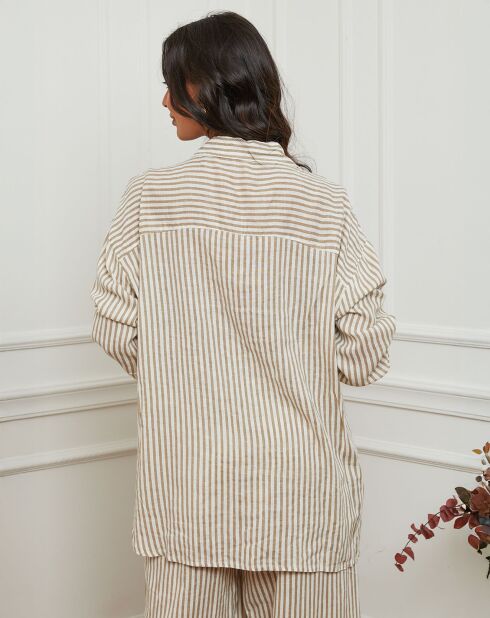 Chemise 100% Lin Godel taupe