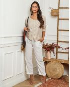Chemise 100% Lin Iden beige